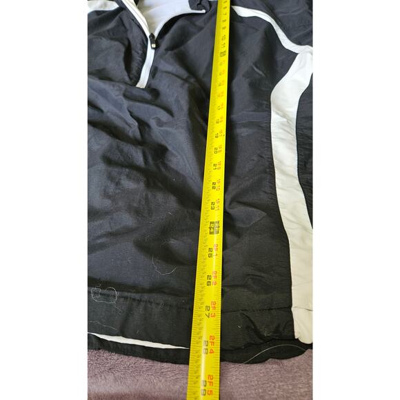 Footjoy FJ Half Zip Golf Jacket Nylon Windbreaker Black with White Men's Size L - Picture 8 of 9